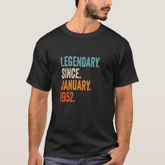 Legenda sinds januari 1952 71e verjaardag t-shirt (Voorkant)
