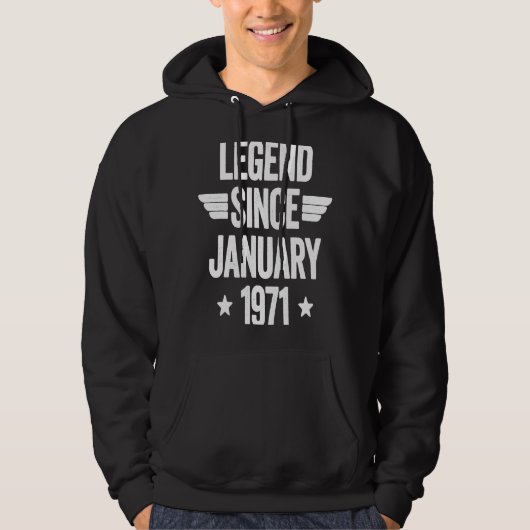 Legenda sinds januari 1971 1 hoodie (Voorkant)