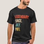 Legenda sinds juli 1981 - vogelcadeau voor 40 j t-shirt (Voorkant)