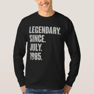 Legenda sinds juli 1985 37 jaar oud en 37e geboort t-shirt