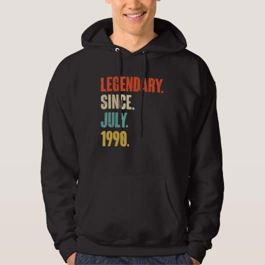 Legenda sinds juli 1990 32 jaar oude 32e geboorte hoodie (Voorkant)