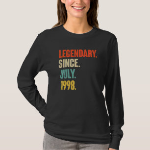 Legenda sinds juli 1998 24 jaar oud 24e geboorte t-shirt