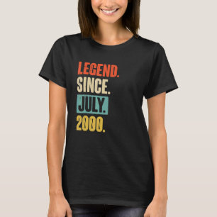 Legenda sinds juli 2000 22 jaar oud 22e verjaardag t-shirt