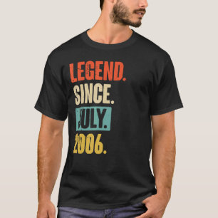 Legenda sinds juli 2006 16 jaar oud 16e verjaardag t-shirt
