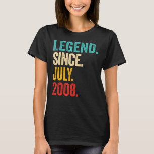 Legenda sinds juli 2008 15 jaar oud 15e verjaardag t-shirt