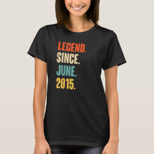 Legenda sinds juni 2015 7 jaar oud 7e verjaardag t-shirt