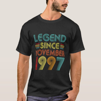 Legenda sinds november 1997 Geboorte van verjaarda T-shirt