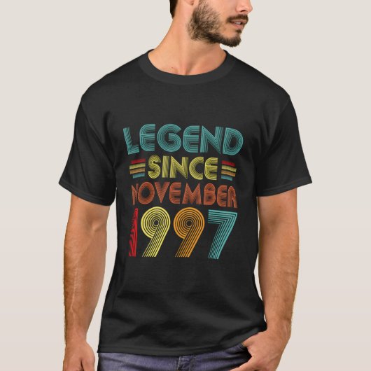 Legenda sinds november 1997 Geboorte van verjaarda T-shirt (Voorkant)