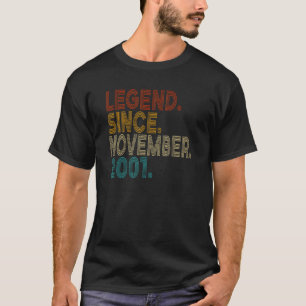 Legenda sinds november 2001 22e verjaardag 22 jaar t-shirt