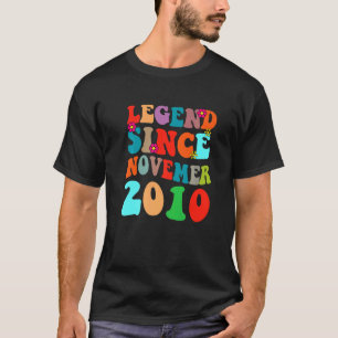Legenda sinds november 2010 Verjaardag Retro T-shirt