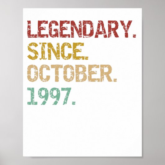 Legenda sinds oktober 1997 poster (Voorkant)
