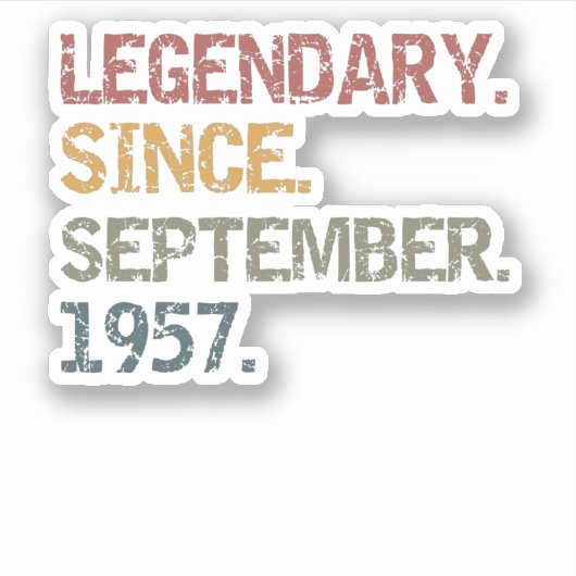 Legenda sinds september 1957 sticker (Voorkant)
