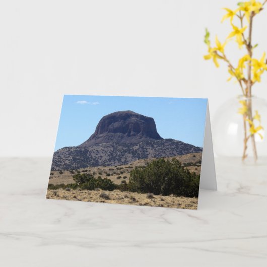 Legenda van Cabezon Peak New Mexico Card Kaart (Gele Bloem)