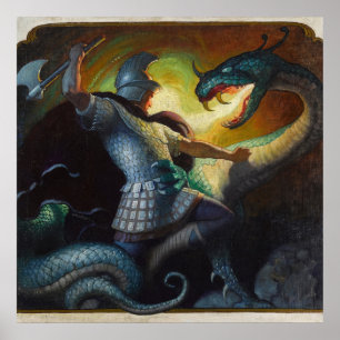 Legenda van Charlemagne: Newell Convers Wyeth Poster