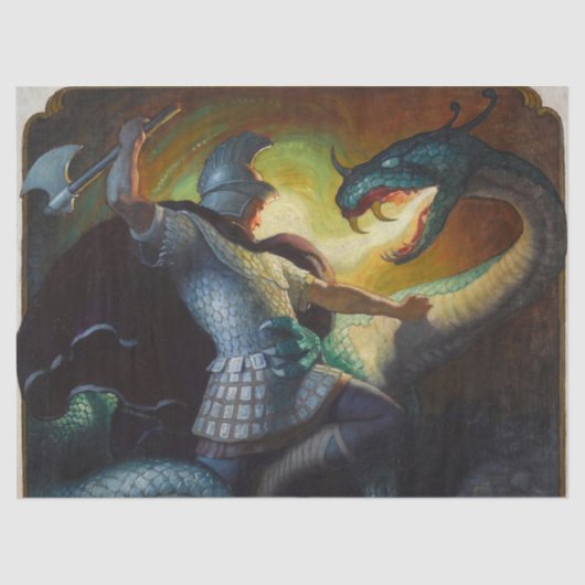 Legenda van Charlemagne: Newell Convers Wyeth Tissuepapier (Voorkant)