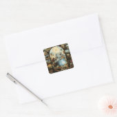 Legenda van de oprichting van de kosmos vierkante sticker (Envelop)