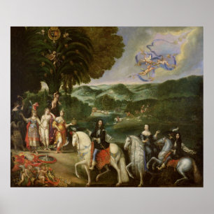 Legenda van het huwelijk van Louis XIV in 1631 Poster