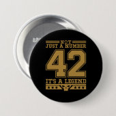 Legenda van nummer 42 ronde button 7,6 cm (Voorkant /achterkant)
