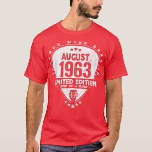 Legenda werd geboren in augustus 1963 gitaar 2079 t-shirt