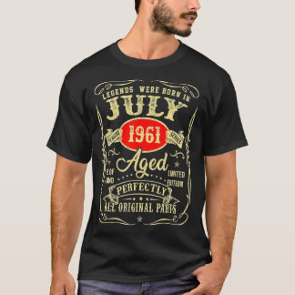 Legenda werd geboren in juli 1961 60e verjaardag v t-shirt