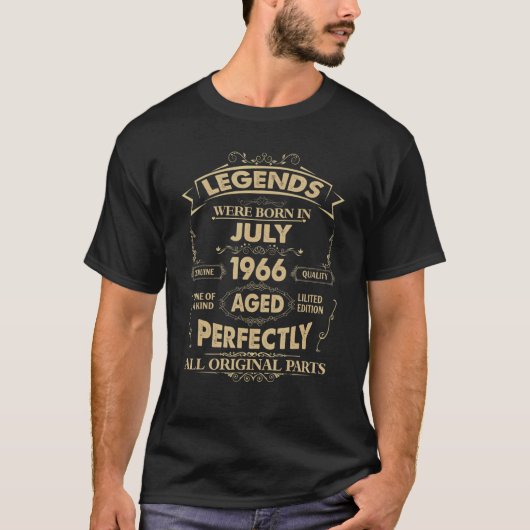 Legenda werd geboren in juli 1966 56e verjaardag 5 t-shirt (Voorkant)