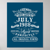 Legenda werd geboren in juli 1988 34e verjaardag 3 poster (Voorkant)