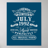 Legenda werd geboren in juli 1992 30e verjaardag 3 poster (Voorkant)