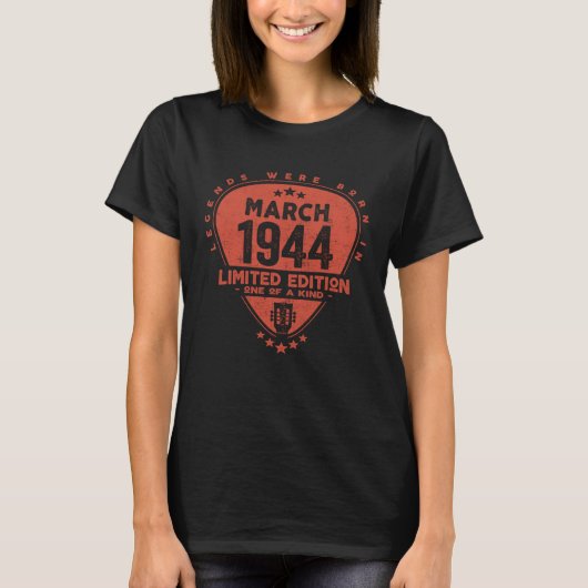 Legenda werd geboren in maart 1944 t-shirt (Voorkant)