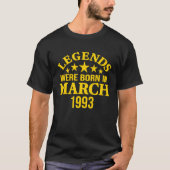 Legenda werd geboren in maart 1983 30e verjaardag t-shirt (Voorkant)