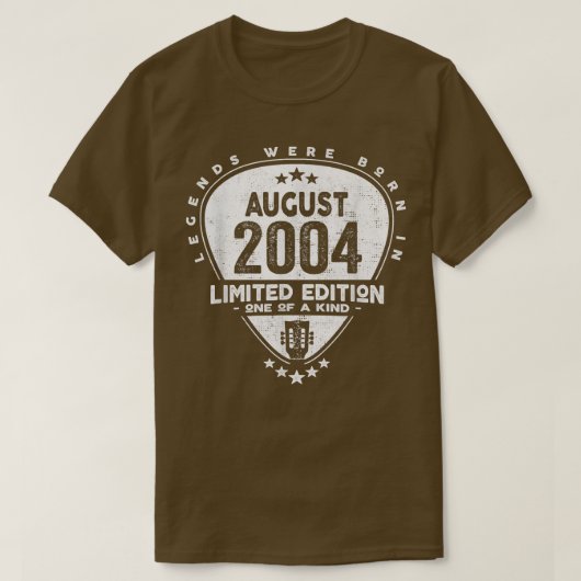 Legenda werd in augustus 2004 geboren gitaar 2088 t-shirt (Design voorkant)