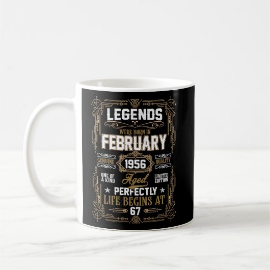 Legenda werd in februari 1956 67e verjaardag gebor koffiemok (Links)