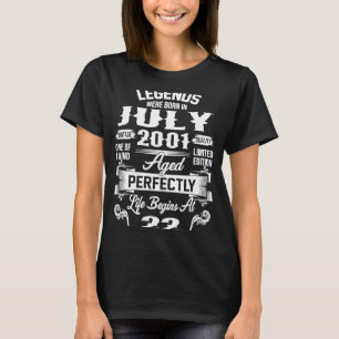 Legenda werd in juli 2001 22e verjaardag geboren t-shirt