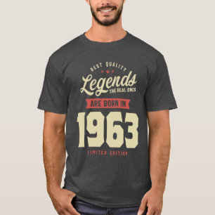 Legenda wordt geboren in 1963 60e verjaardag t-shirt