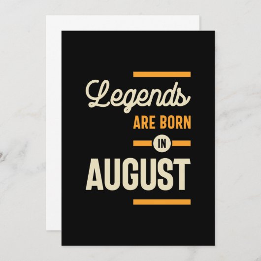 Legenda wordt geboren in augustus - augustus 2010 bedankkaart (Voorkant / Achterkant)