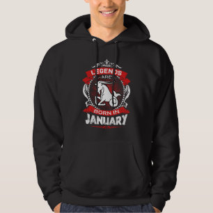 Legenda wordt geboren in januari Capricorn Birthda Hoodie