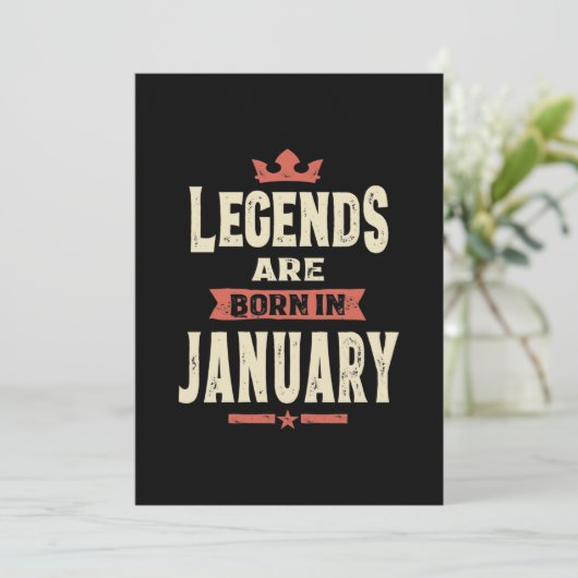 Legenda wordt geboren in januari - januari 2010 bedankkaart (Staand voorkant)