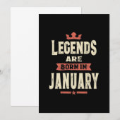 Legenda wordt geboren in januari - januari 2010 kaart (Voorkant / Achterkant)