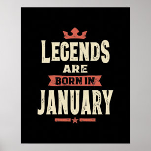 Legenda wordt geboren in januari - januari 2010 poster