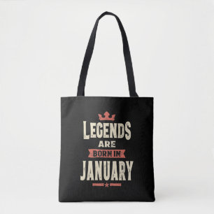 Legenda wordt geboren in januari - januari 2010 tote bag