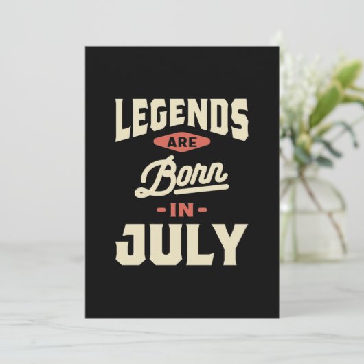 Legenda wordt geboren in juli - juli 2010 bedankkaart (Staand voorkant)