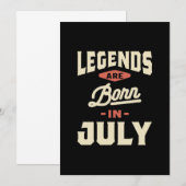 Legenda wordt geboren in juli - juli 2010 bedankkaart (Voorkant / Achterkant)