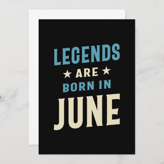 Legenda wordt geboren in juni - juni 2009 bedankkaart (Voorkant / Achterkant)