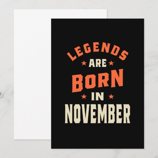 Legenda wordt geboren in november - november 2009 bedankkaart (Voorkant / Achterkant)