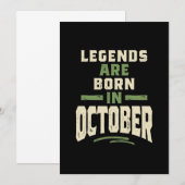 Legenda wordt geboren in oktober - oktober 2009 bedankkaart (Voorkant / Achterkant)