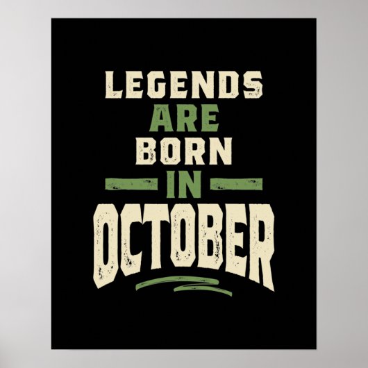 Legenda wordt geboren in oktober - oktober 2009 poster (Voorkant)