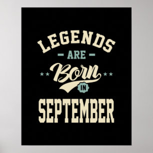 Legenda wordt geboren in september - september 200 poster