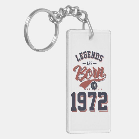 Legenda wordt in 1972 geboren op jaardag gift sleutelhanger (Voorkant Links)