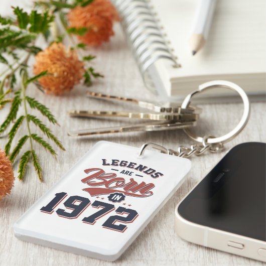 Legenda wordt in 1972 geboren op jaardag gift sleutelhanger (Voorkant Rechts)