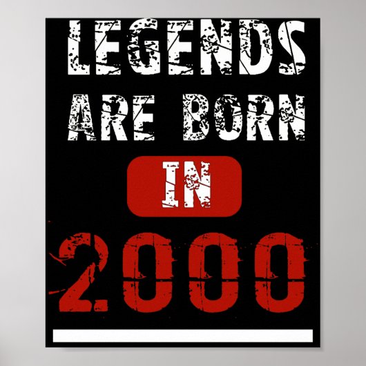 Legenda wordt in 2000 geboren in 18 jaar poster (Voorkant)