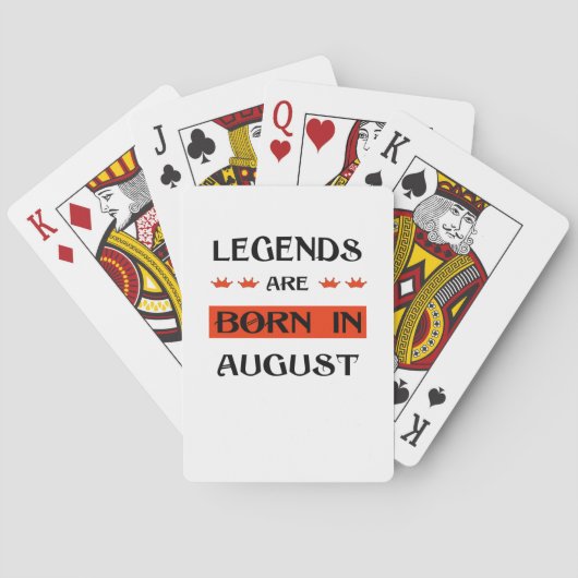 Legenda wordt in augustus geboren pokerkaarten (Achterkant)